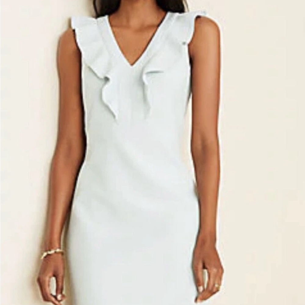 Ann Taylor blue Ruffle Mini Dress